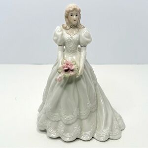 Bride Porcelain Figurine Musical - Rotates And Plays Music